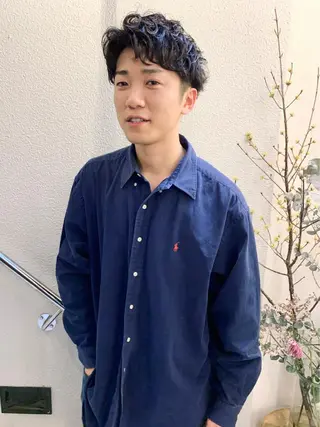 ミディアム パーマ メンズ off所属・【モデルさん募集！】 ✂︎小林マキトのヘアスタイル