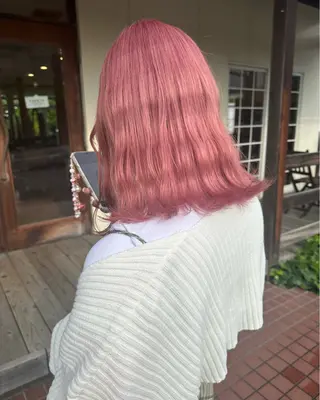 ミディアム カラー ヘアアレンジ 艶カラー/エクステ/ MIRAI🪽のヘアスタイル