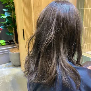 セミロング カラー ボブ・レイヤー 田中 励也のヘアスタイル