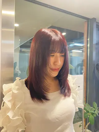 ミディアム カラー MIYUU OTANIのヘアスタイル