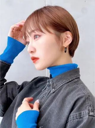 ショート カラー 武井　弘希 ブリーチなしカラー✨のヘアスタイル