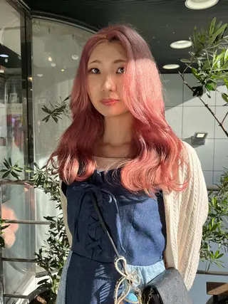 セミロング カラー Rei/ 縮毛矯正/ ハイライトカラー募集のヘアスタイル