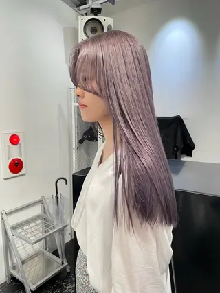 ロング カラー ヘアアレンジ 艶ハイトーン/ヘア アレンジAYAKAのヘアスタイル
