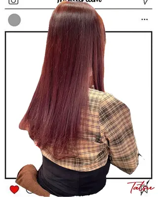 セミロング カラー Tatsu/newi 大分 ハイトーンのヘアスタイル