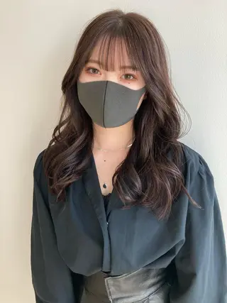 セミロング カラー nono/パーマ /顔まわりカット🐈のヘアスタイル