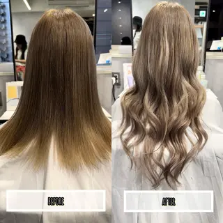 ミディアム カラー プルエクステ/透明感 カラー✨KAZUKIのヘアスタイル