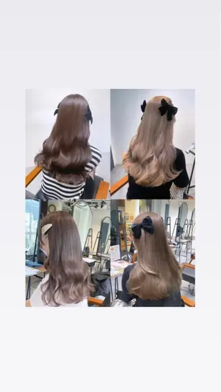 ロング 艶カラー/羽エクステ サラサ💟のヘアスタイル