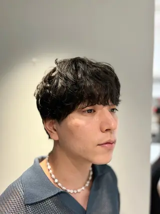 ショート パーマ メンズ 韓国メンズヘア/ ダウンパーマ/歩夢のヘアスタイル