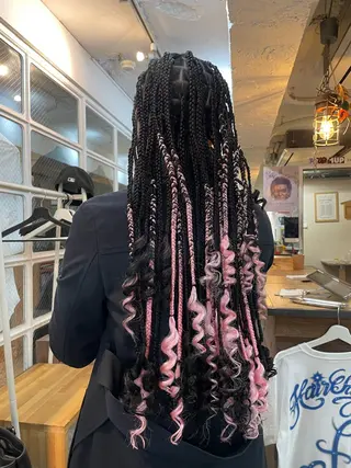 ロング ヘアアレンジ コーンロウ／ブレイズ SYUのヘアスタイル