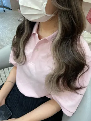 ロング カラー 新宿/韓国ヘア 中明度カラー/かやのヘアスタイル