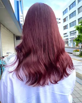 ロング デザインパーマ/ 艶カラー/ボブのヘアスタイル