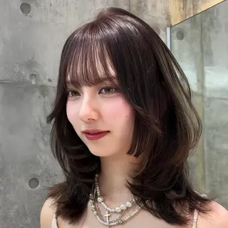 ミディアム カラー 🎀𝑆𝐴𝑅𝐴 /レイヤーカット🎀のヘアスタイル