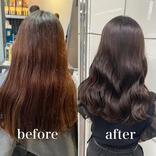 セミロング カラー 岩崎 昭憲のヘアスタイル