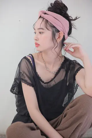 ミディアム ヘアアレンジ 福岡天神⭐︎ lotyのヘアスタイル