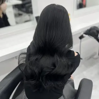 カラー 韓国風スタイル🪽 暗髪ヘア🪽のヘアスタイル