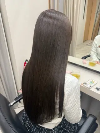 ロング カラー パーマ haru 髪質改善サロンのヘアスタイル