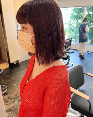 ミディアム 西山 紗耶香🪽 透明感カラー/ボブのヘアスタイル