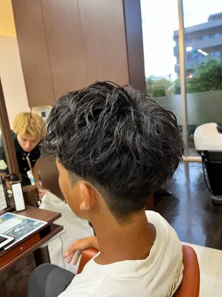 ショート パーマ メンズ AROH  men's cut&men's perm 船橋店所属・🧊メンズ特化🧊 高木航希のヘアスタイル