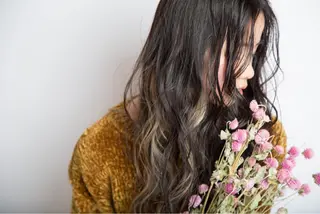 ロング カラー パーマ さかい なつみのヘアスタイル