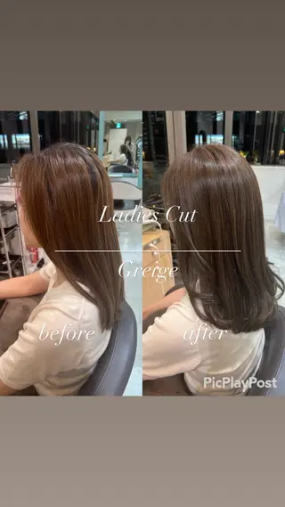 セミロング 大人女性ぼかし メンズ強化🦙平作のヘアスタイル