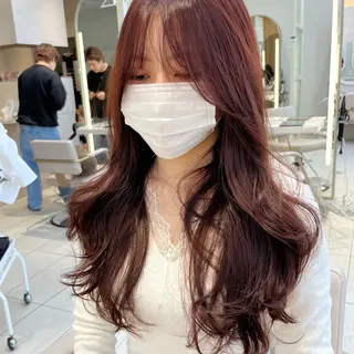 ロング 似合わせレイヤー/ 透明感カラーのヘアスタイル