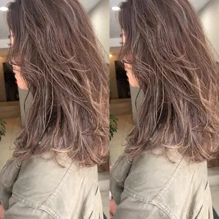 セミロング カラー 透明感カラー＊ レイヤー/清水大地のヘアスタイル