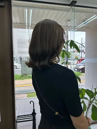 ミディアム ダブルカラー/韓国 ヘア/さわのあかねのヘアスタイル