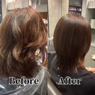 ミディアム 韓国　縮毛矯正 髪質改善　木村のヘアスタイル