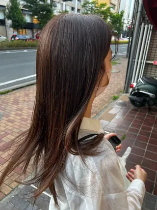 ロング カラー ふくむら ゆうかのヘアスタイル
