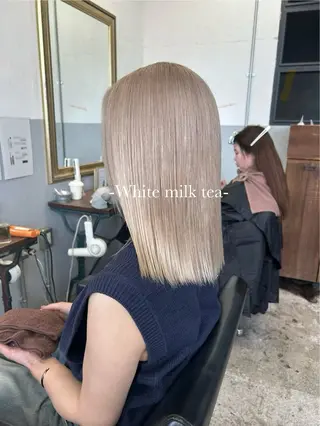 ミディアム カラー SITY.天神大名【シティ】所属・🦋mamiya🦋 カットモデル募集のヘアスタイル