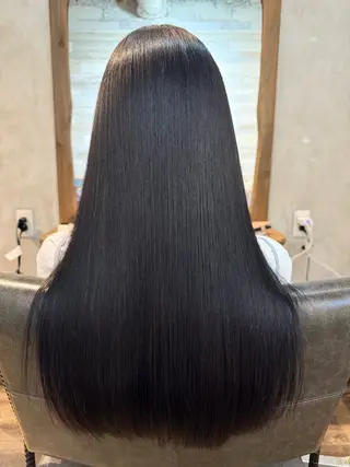 ロング 韓国風 レイヤーカットのヘアスタイル