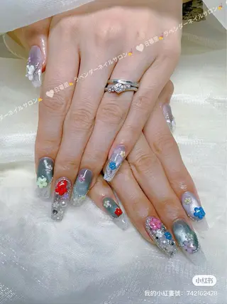 ネイル ラベンダー💖日暮里 ルル💖ネイルのネイルデザイン