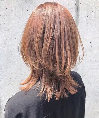 ミディアム カラー 【韓国ヘア×透明感 カラー】笹谷 莉未のヘアスタイル