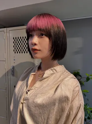 ショート カラー happy  man 🌸血色カラー🌸のヘアスタイル