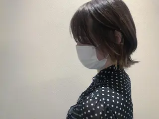 ミディアム カラー 夏井 沙織のヘアスタイル