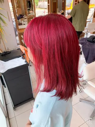 ミディアム カラー ヘアアレンジ 脱白髪染め美容師 竹内涼乃のヘアスタイル