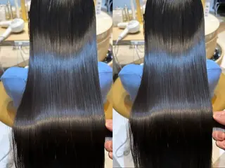 ロング ゆらんちょ/ブリーチ 無w/縮毛矯正/暖色のヘアスタイル