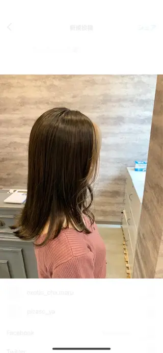 セミロング カラー 🫟Blanco🫟 Color&Careのヘアスタイル