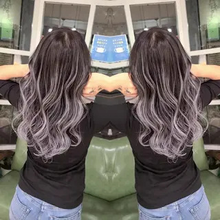 ロング カラー cherie所属・バレイヤージュ/ ハイライト/大内格のヘアスタイル