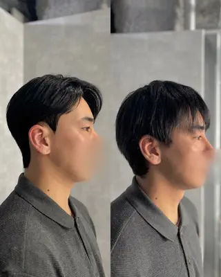 ショート パーマ メンズ 韓国メンズヘア/ ダウンパーマ/歩夢のヘアスタイル