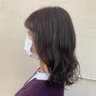 セミロング カラー ｱｵﾇﾏﾐﾕ☁️ /ボブ/ハイトーン/のヘアスタイル