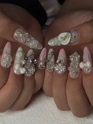 ロング Latte Nail 十三のネイルデザイン