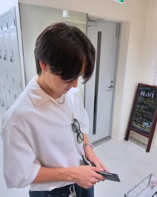 パーマ メンズ ルナ/レイヤー /暖色/メンズカットのヘアスタイル