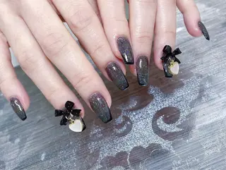 ネイル I-nailロング /ワンホン/キラキラのネイルデザイン