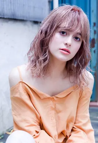 ミディアム ミニボブ/ブリーチ 🌈MISATOのヘアスタイル