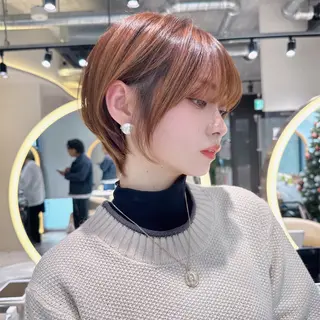 ショート カラー ブリーチなし/暖色/ 透明感/ririkaのヘアスタイル