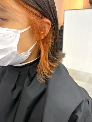 ショート 店長🩷艶カラー 🧡💛リサ🫧のヘアスタイル