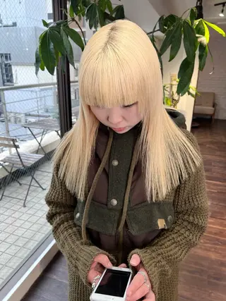 セミロング カラー 🧡色落ちまで2度綺 麗なカラー🧡ヨシキのヘアスタイル