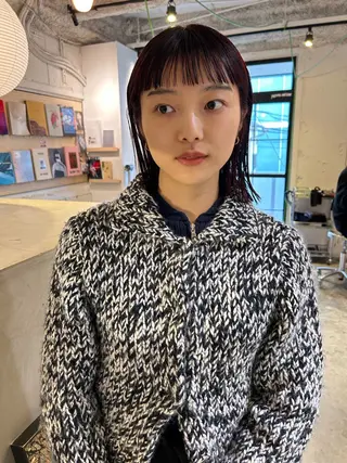 ショート カラー パーマ Loom.所属・村上雅人 ナチュラルモードのヘアスタイル