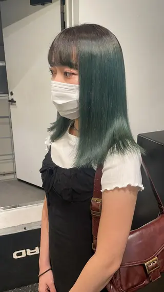セミロング カラー パーマ ヘアアレンジ メンズ キッズ ネイル マツエク・マツパ アイブロウ 艶ハイトーン/ヘア アレンジAYAKAのヘアスタイル